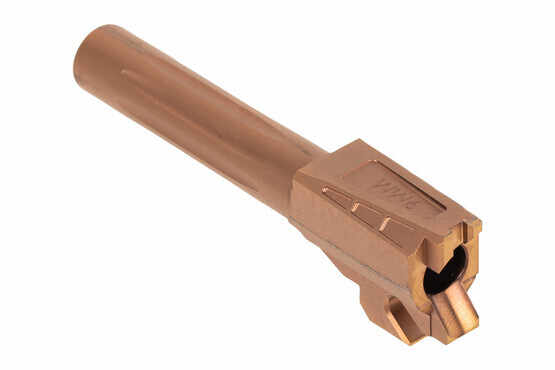 L2D Combat Precision Match Threaded 3.9" Barrel for Sig P320 Compact in Bronze with fluted chamber body